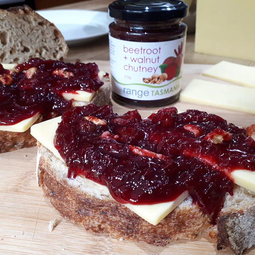 beetroot + walnut chutney