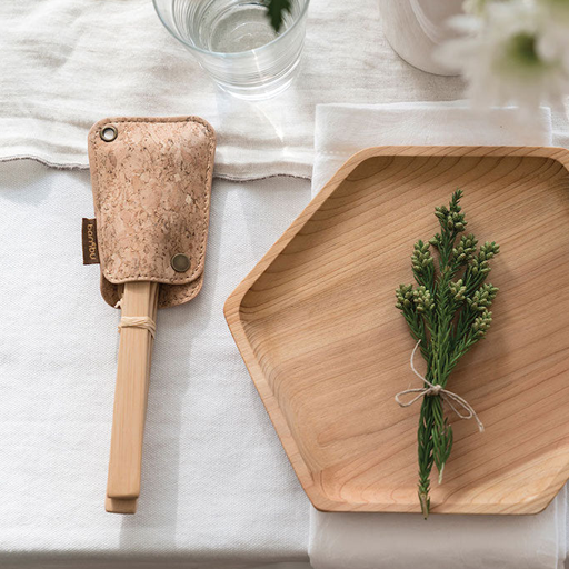 Bamboo Travel Utensil Set with Pouch