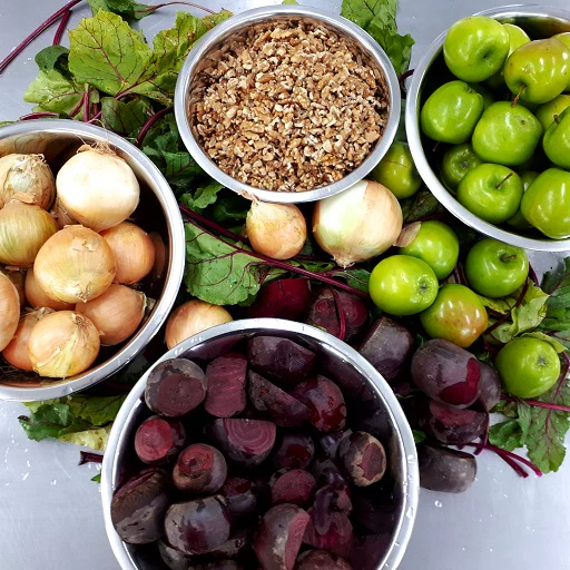 beetroot + walnut chutney