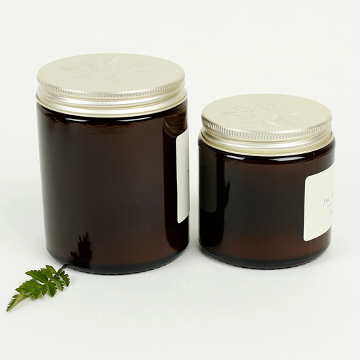 Amber Glass Jar Soy Wax Candle - Tinder Box
